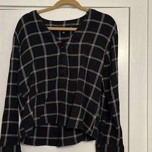 Madewell windowpane gauze blouse size medium